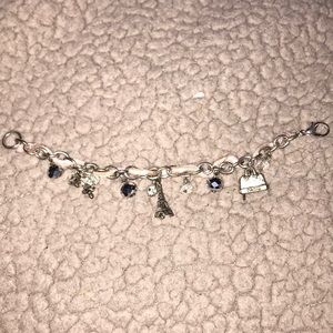 Paris themed charms bracelet